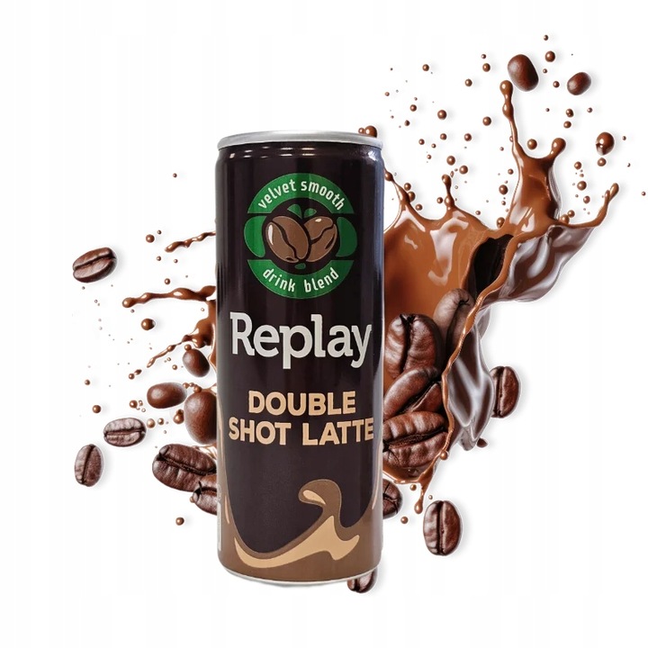 Kawa mrożona REPLAY Double Shot Latte - Podwójne espresso 24x 250ml